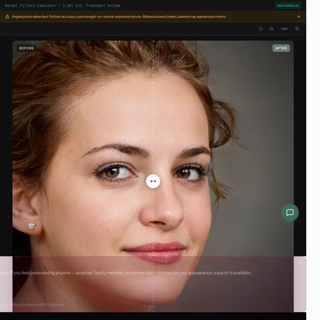 Dermal Fillers — Oblique View — After